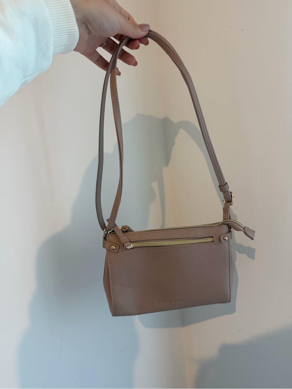 Bugatti Taupe Crossbody with Gold Hardware - Picture 2 of 6